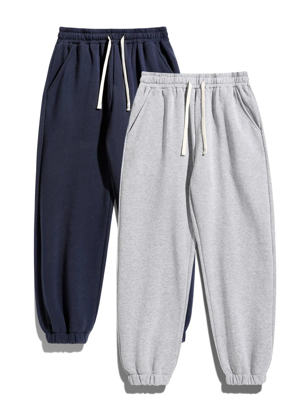 Men'S Solid Thermal Lined Pants with Drawstring Waist, Comfy Cozy Regular Fit Straight Leg Trousers for Fall & Winter, Men'S Bottoms for Daily Wear Thermal Menswear
