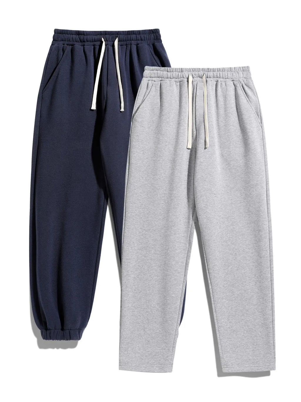 Men'S Solid Thermal Lined Pants with Drawstring Waist, Comfy Cozy Regular Fit Straight Leg Trousers for Fall & Winter, Men'S Bottoms for Daily Wear Thermal Menswear