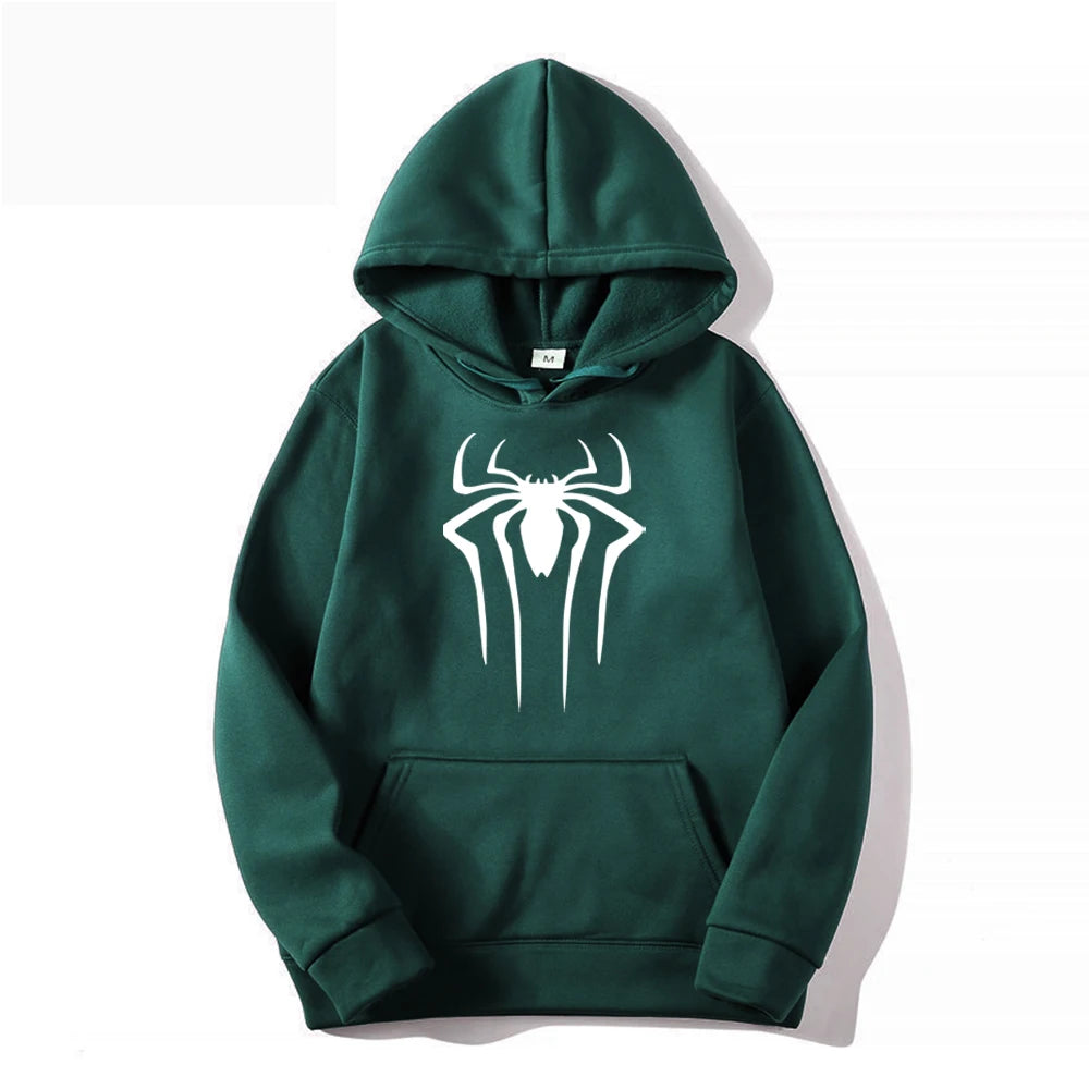 2024Fashion Brand Men'S Hoodie Casual Hoodie Sweatshirt Men'S/Women'S Top Solid Color Printed Spider Hoodie Sweatshirt