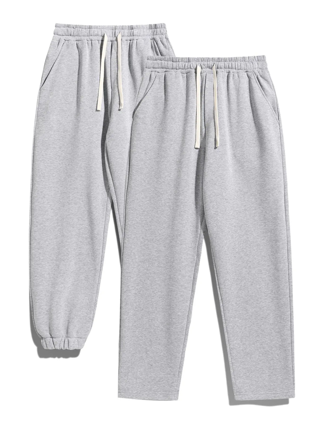 Men'S Solid Thermal Lined Pants with Drawstring Waist, Comfy Cozy Regular Fit Straight Leg Trousers for Fall & Winter, Men'S Bottoms for Daily Wear Thermal Menswear