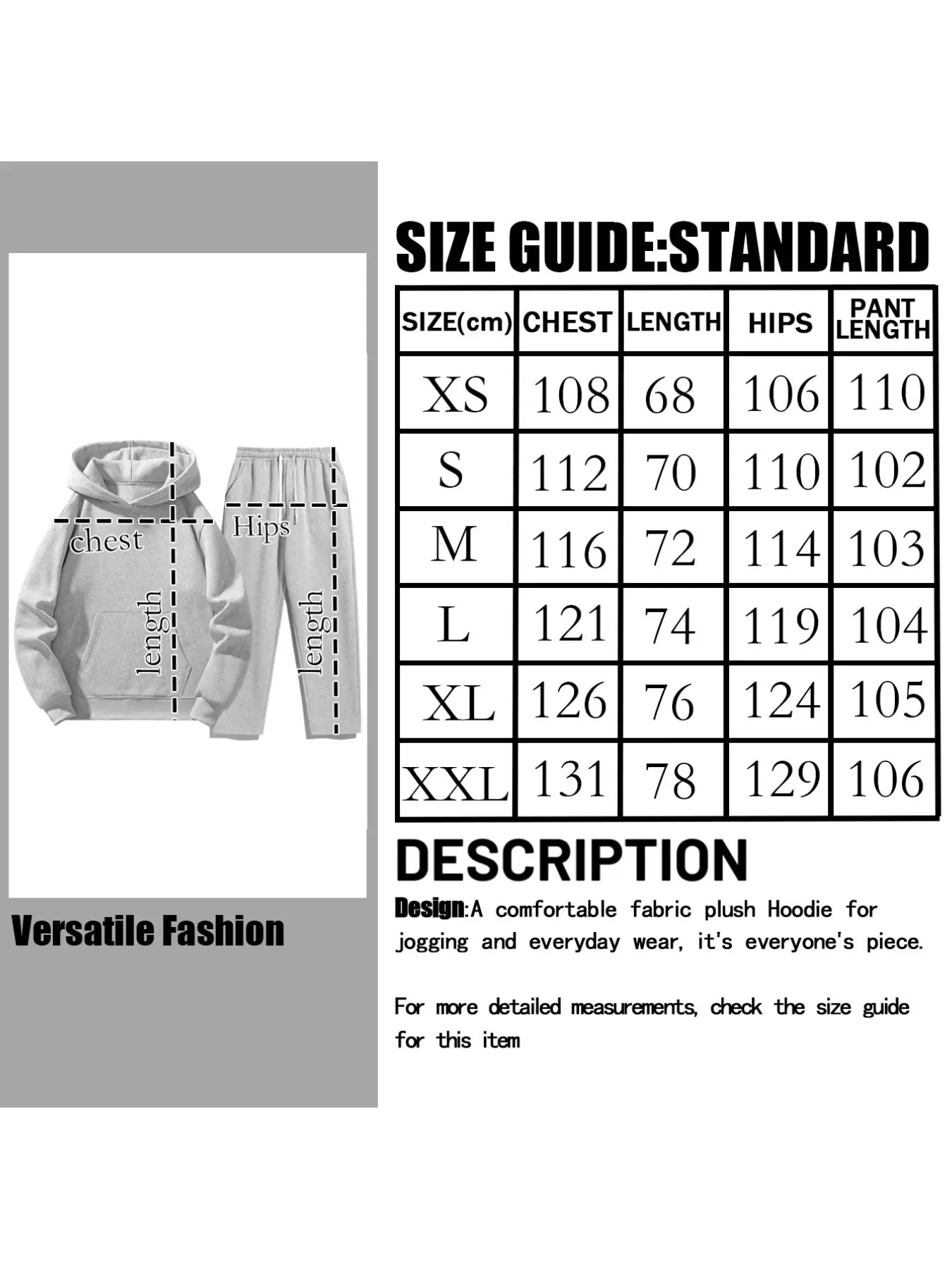 Men'S Solid Color Two-Piece Sweatsuit Set, Fitted Casual Hoodie & Drawstring Pants, Thick Fabric for Fall Winter, Daily Wear Essentials