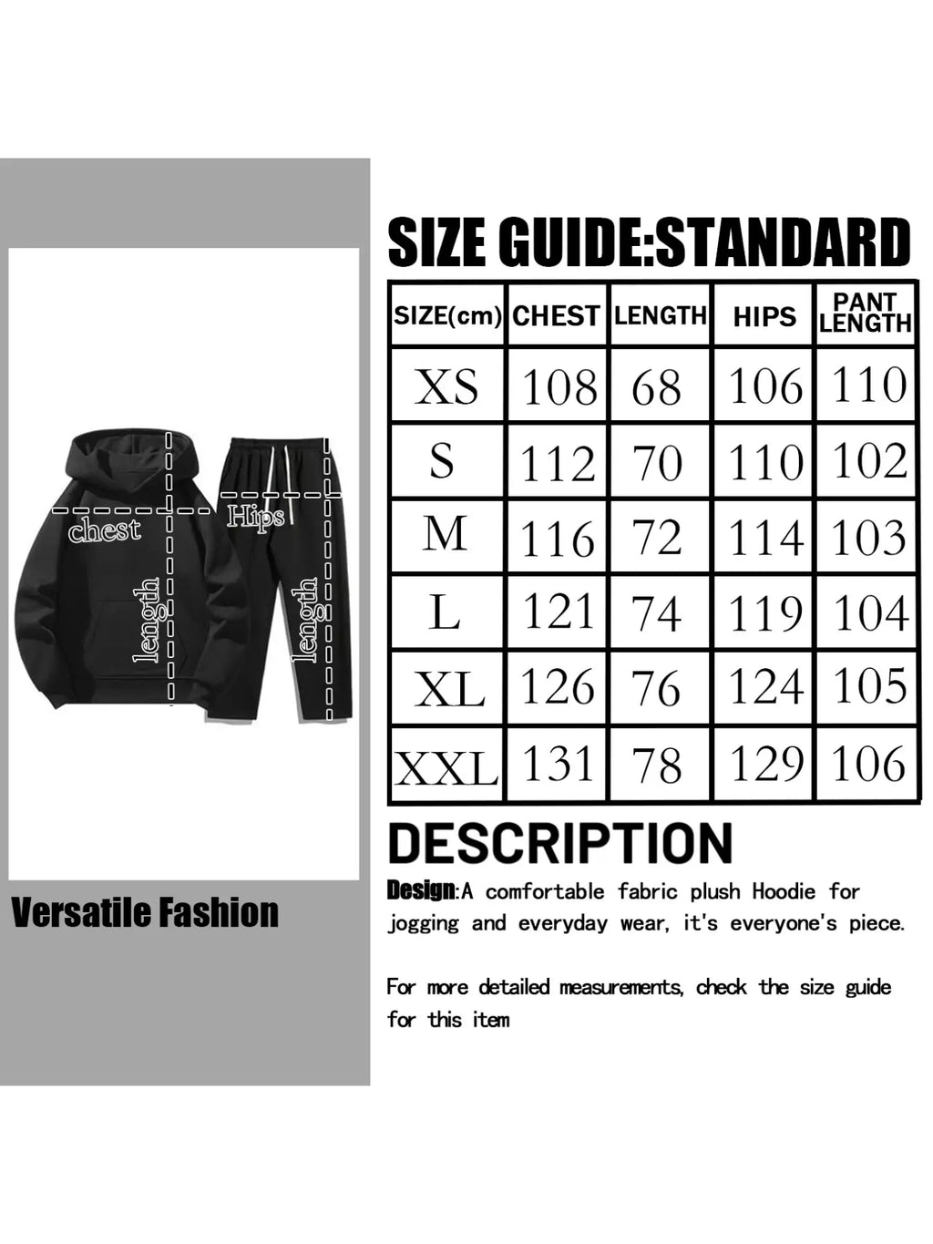 Men'S Solid Color Two-Piece Sweatsuit Set, Fitted Casual Hoodie & Drawstring Pants, Thick Fabric for Fall Winter, Daily Wear Essentials