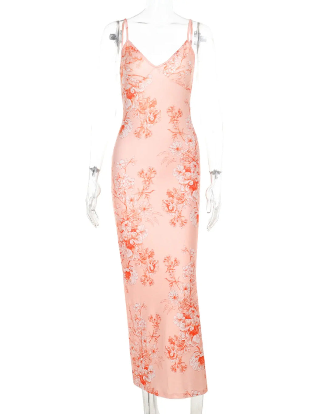 2026 Trendy, Elegant, Chic Women'S Floral Print Mermaid Bodycon Cami Dress, Summer Clothes Women, for Beach Holiday