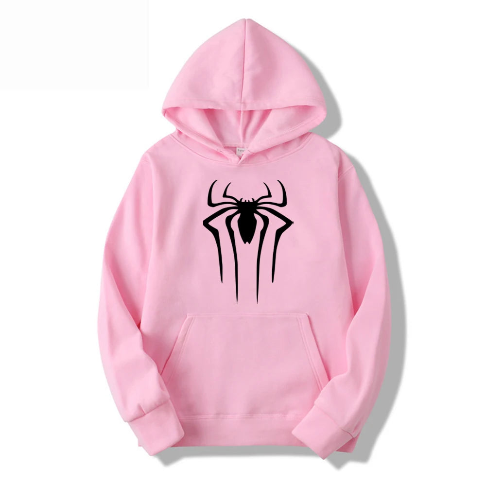 2024Fashion Brand Men'S Hoodie Casual Hoodie Sweatshirt Men'S/Women'S Top Solid Color Printed Spider Hoodie Sweatshirt