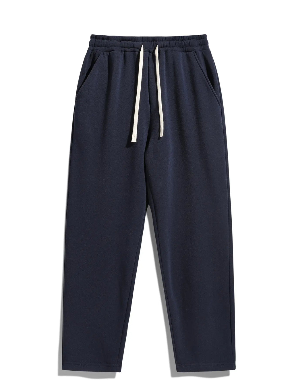 Men'S Solid Thermal Lined Pants with Drawstring Waist, Comfy Cozy Regular Fit Straight Leg Trousers for Fall & Winter, Men'S Bottoms for Daily Wear Thermal Menswear